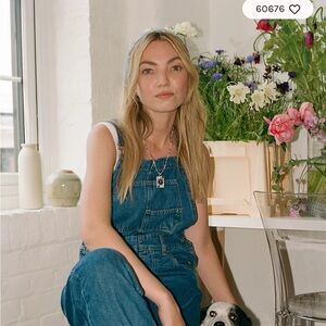 We The Free Dark Blue Denim Overalls